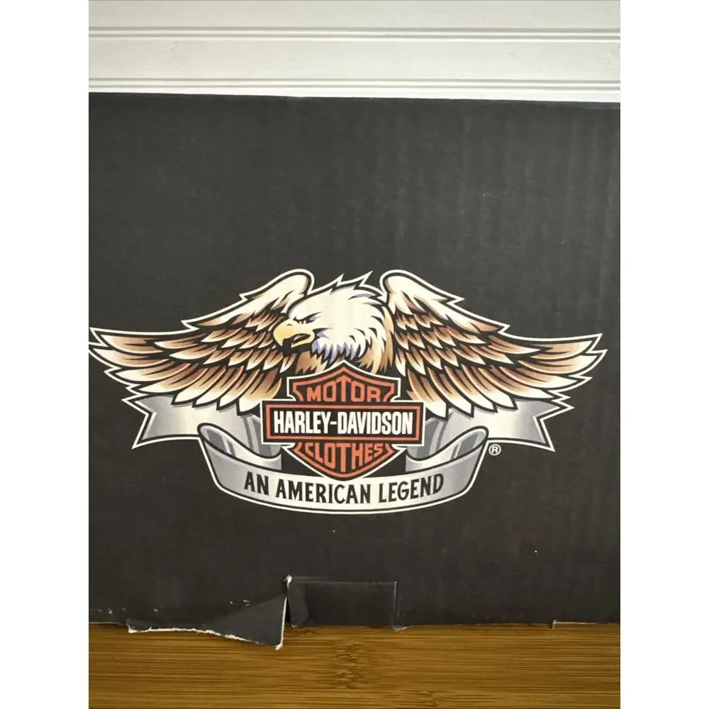Harley Davidson 4 Cocktail Glass And Ice Bucket Set - Used In Original Box
